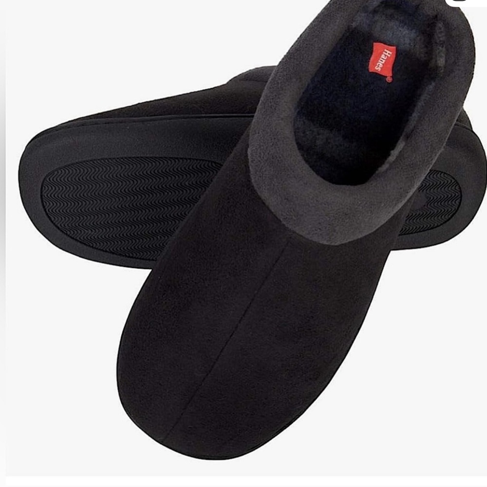 Slippers Men Memory Foam Hanes XL 11-12 Indoor Outdoor Microsuede NWT - Picture 5 of 6